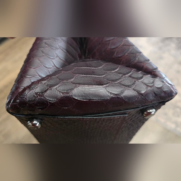 Stunning Coach Borough Turnlock Embossed Python Leather Satchel. Crafted in exq - Picture 5 of 14